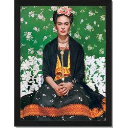 Frida Kahlo - Fotoprint in houten frame - 30 X 40 X 2,5 cm