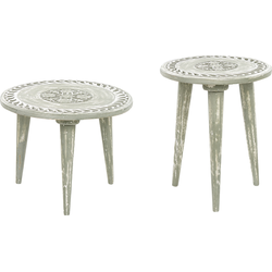 EKAMBA - Salontafel set - Lichtgroen - Mangohout