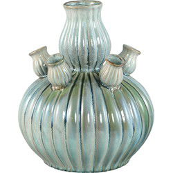 PTMD Vaas Nolou - 32x32x35 cm - Keramiek - Turquoise