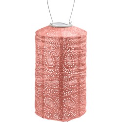 Cylinder dia. 18 cm Paisley roze lampion - Lumiz