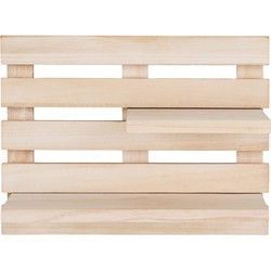 Odessa Shelf - Shelf in paulownia, nature, with 2 shelves, 16,5x30 cm