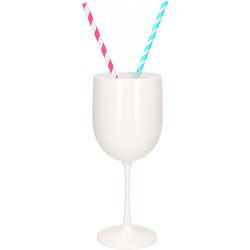 Wijnglas - onbreekbaar - wit - kunststof - 480 ml - wijnglazen - Wijnglazen