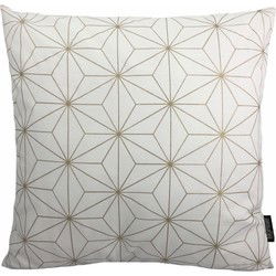 Nadal White / Gold | 45 x 45 cm | Kussenhoes | Katoen