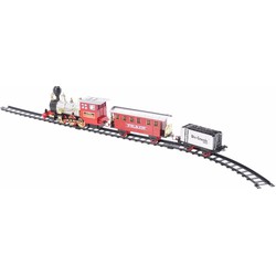 Lumineo kersttrein set - met muziek en LED verlichting - 345 cm - Kersttreintjes