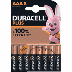 Duracell Plus Power AAA Batterij, LR03, Niet Oplaadbaar, 8 Stuks