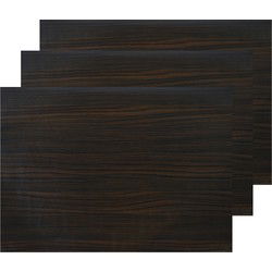 Decoratie plakfolie - 3x - donkerbruin hout patroon - 45 cm x 200 cm - zelfklevend - Meubelfolie
