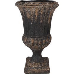 Clayre & Eef Bloempot  Ø 34x53 cm Bruin Zwart Keramisch materiaal Plantenhouder