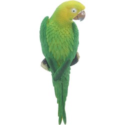 Groen tuindecoratie beeld ara papegaai vogel 31 cm - Tuinbeelden