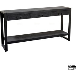 Benoa Britt 3 Drawer Sidetable Black 150 cm