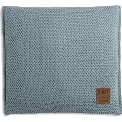 Knit Factory Maxx Sierkussen - Stone Green - 50x50 cm - Inclusief kussenvulling