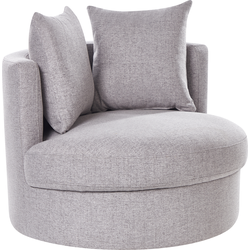 DALBY - Fauteuil - Lichtgrijs - Stof