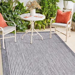 Lora Buitenkleed Kader Grijs vloerkleed - Voor Binnen & Buiten - 120 X 170 CM