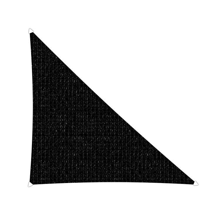 Compleet pakket: Sunfighters driehoek 4x5x6.4m Zwart met RVS Bevestigingsset en buitendoekreiniger - 