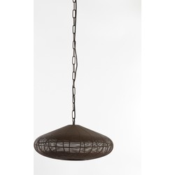 Light&living Hanglamp Ø60x23 cm BAHOTO mat donker bruin