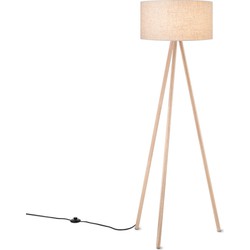 Moderne vloerlamp Wit - 76/76/148cm - staande lamp met lampenkap - geschikt voor E27 LED lichtbron - met voetschakelaar - geschikt voor woonkamer, slaapkamer, thuiskantoor