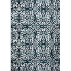 Safavieh Traditional Indoor Woven Area Rug, Isabella Collection, ISA958, in Navy & Ivory, 160 X 231 cm