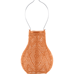 Lumiz Solar Buitenlampion - Ikat Bulb - 16 cm - Oranje