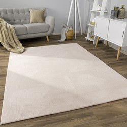 Laagpolig Effen Vloerkleed Sevaria - Beige - 240x340 cm