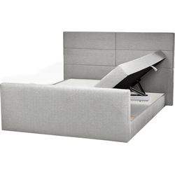 ARISTOCRAT - Boxspringbed - Lichtgrijs - 180 x 200 cm - Polyester