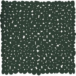 MSV Douche/bad anti-slip mat - badkamer - pvc - donkergroen - 53 x 53 cm - Badmatjes
