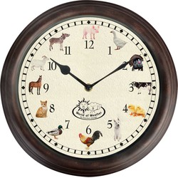 Uhr+Bauernhoftiergeräusche l4b6h30 - Esschert Design