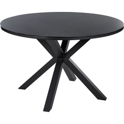 Beliani MALETTO - Ronde tafel-Zwart-Aluminium