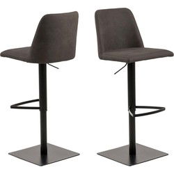 Barkruk - Antraciet Stof - Zithoogte 78cm - Asmund