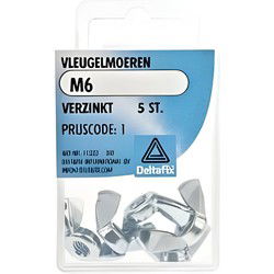 Vleugelmoer m6 verz 5st