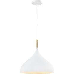 QUVIO Hanglamp rond wit - QUV5129L-WHITE