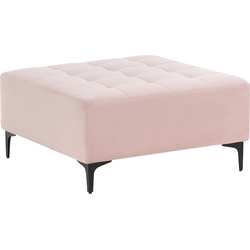Beliani ABERDEEN - Ottomaan-Roze-Fluweel