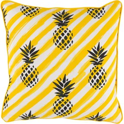 Dutch Decor BIBI - Sierkussen met ananas geel 45x45 cm - Dutch Decor