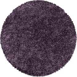 Tapijtenloods Monaco Soft Rond Shaggy Hoogpolig Vloerkleed Lila / Paars- 200 CM ROND