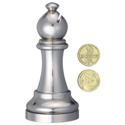 Eureka Cast Chess Puzzle - Bishop - Silver
