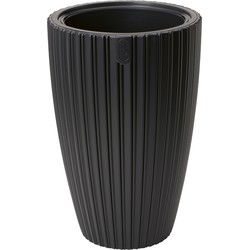 Form Plastic Plantenpot/bloempot - kunststof - zwart - 40 x 58 cm - Plantenpotten