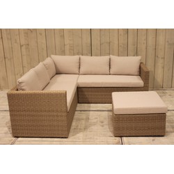 Gibson loungeset rattan grey - Eurofleur Aanbieding