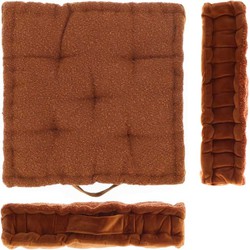 Unique Living - Box Kussen Nila 40x40x8cm Leather Brown