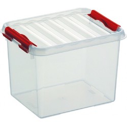 Kunststof stapelbare opbergbak 3 liter 20 x 15 x 14 cm - Opbergbox