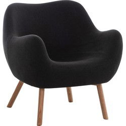 Ligbed - Ligstoel - Fauteuil - Stof - Zwart