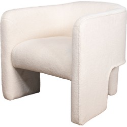 Fauteuil Wit - Teddy Stof - Fauteuil Semmie