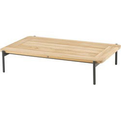 Yoga Coffee Tafel Natural Teak Antracite 120 x 75 x 25 cm