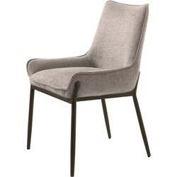Eetkamerstoel Zandkleur Stof - 59x58x84cm - Calgary - Set van 2