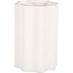 Clayre & Eef Tandenborstelhouder Ø 7x11 cm Wit Keramiek