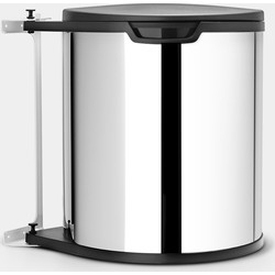 Inbouwemmer Built-In Bin, 15 liter - Brilliant Steel