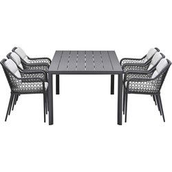 Garden Impressions Pemba tuinset 7-delig - Adana tuintafel 220x100 cm