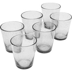 Kare Glazen Set Bubble Clear (set van 6)