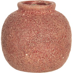 Clayre & Eef Vaas  8 cm Rood Keramiek Rond