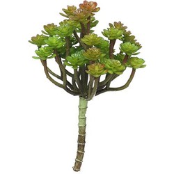 Kunst Cactus Tak 19 cm - Groen/Rood