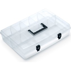Kistenberg Sorteerbox/vakjes koffer - 6 vaks - kunststof - 40 cm - Opbergbox