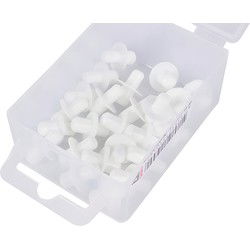 Plankdr plastic 10x5mm wit 24st