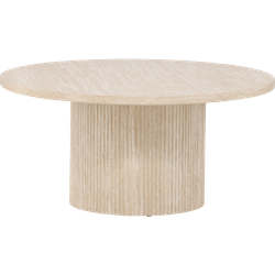 Nohr houten salontafel beige - Ø 80 cm